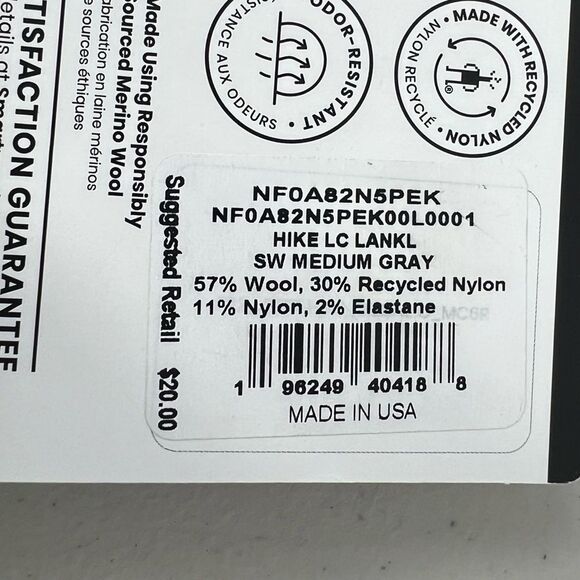 NWT Smartwool Hike Low Ankle Light Cushion Unisex Socks L M 9-11.5 W 10-12.5 - Picture 6 of 8